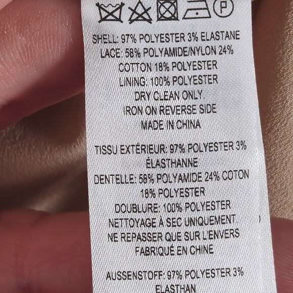 French Connection Women’s Dress Y2K Romantic Lace Polka Dot Pleated Skirt US 8 - Picture 10 of 11